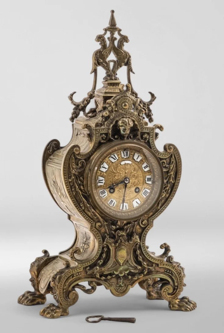 Japy Freres Bronze Mantel Clock, 19th to 20th Century — COLLECTive